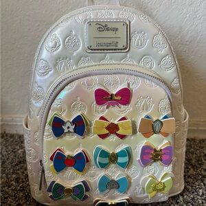 Loungefly Disney Princess bows backpack NWT
